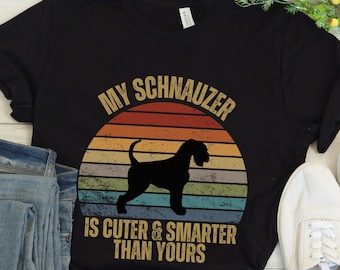 Chemise Schnauzer, cadeau Schnauzer mignon, tee-shirt Schnauzer mignon, chemise maman Schnauzer, chemise d'amant Schnauzer, chemise papa Schnauzer, amant Schnauzer