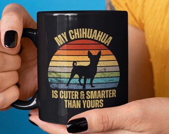 Taza de amante de Chihuahua para regalo de mamá de Chihuahua para propietario de Chihuahua Idea de caja de regalo para taza de amante de Chihuahua para taza divertida de ChihuahuaDad Chihuahua