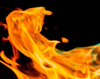 Photography Prints Abstract - Fire Movement 3, North Carolina, Fire Photography,  Abstract Photography,