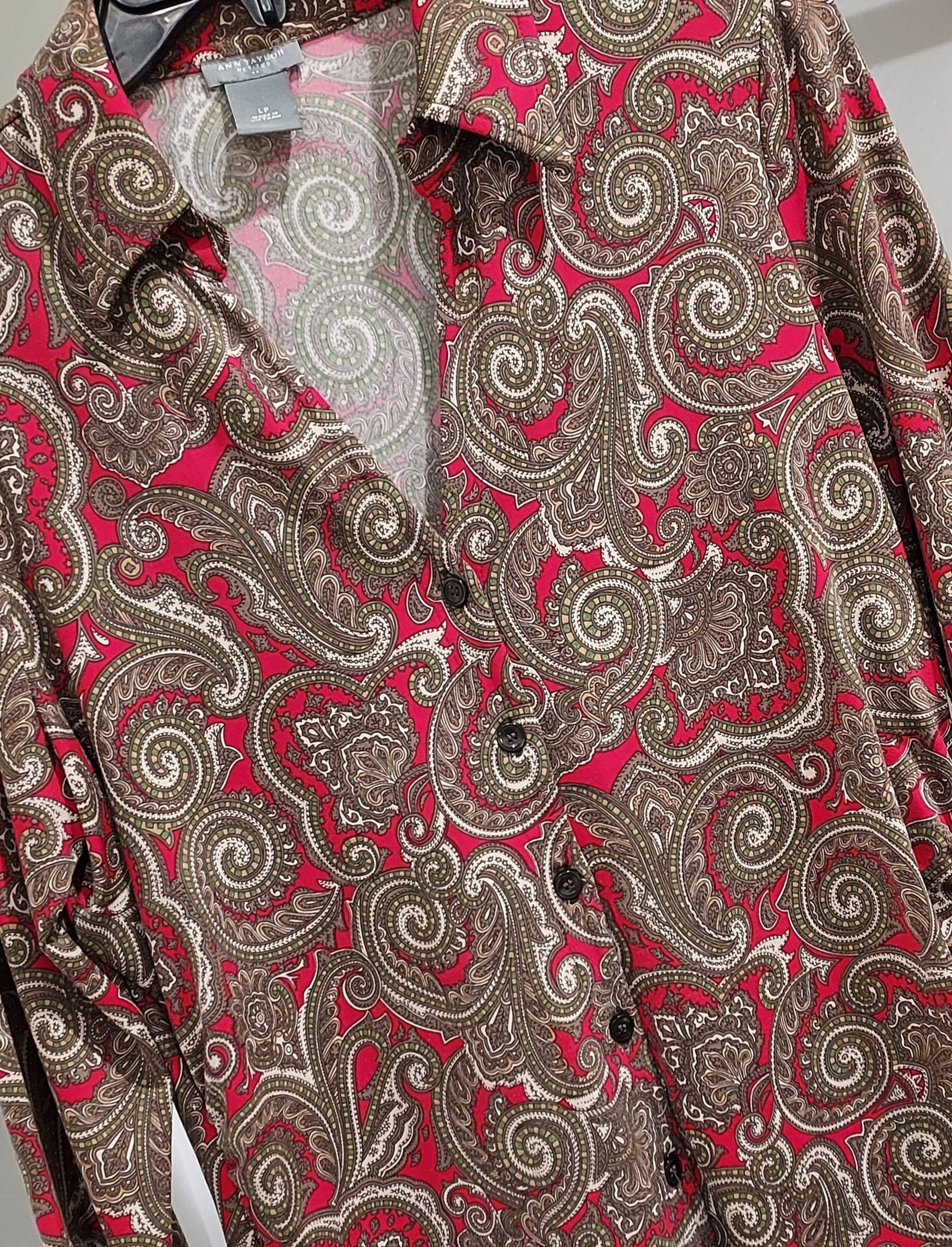 ann taylor paisley blouse