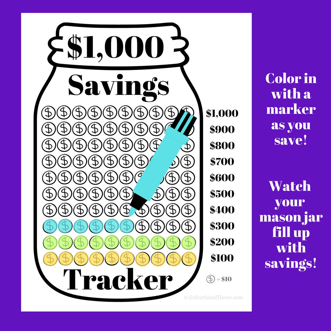 Savings Challenge Tracker PDF Printable - Il 1140xN.4724426996 8nqi 