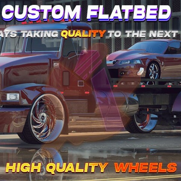 GTA V Solo Vehicle: Flatbed Donk | FiveM Ready | High Quality | Custom Wheels | Optimized | 50 USD Value | Grand Theft Auto 5