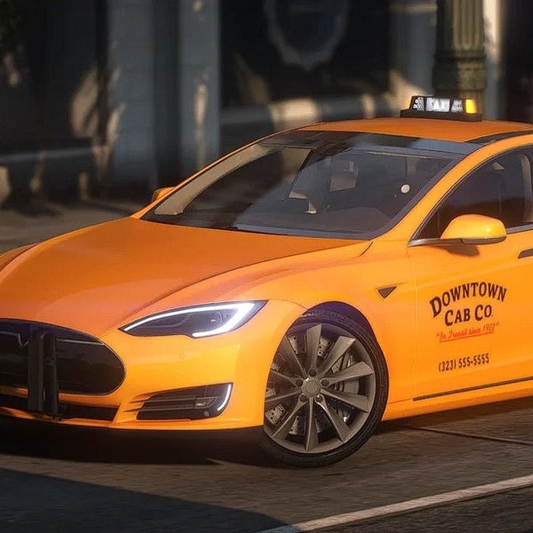 GTA V Solo Vehicle: 2016 Tesla Model S Taxi | FiveM Ready | High Quality | Optimized | 50 USD Value | Grand Theft Auto 5