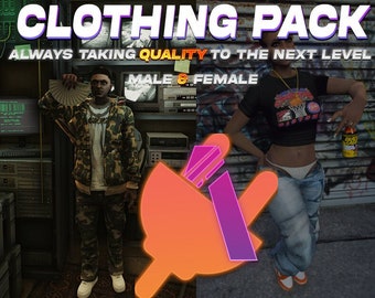 GTA V Clothing Pack: 9GB | FiveM Ready | 5,000+ Clothing Styles | Male & Female | Head to Toe | Optimized | HQ | Pack #5 | Grand Theft Auto