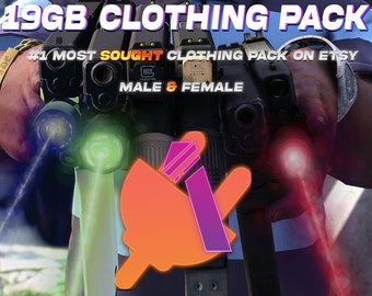 GTA V Clothing Pack: 19GB | FiveM Ready | 4,500+ Clothing Styles | Male & Female | Head to Toe | Optimized | HQ | Pack #1 | Grand Theft Auto