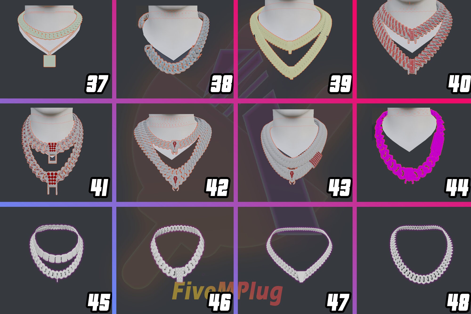 GTA V Chain Pack 50 Chain Template Models Low Poly Free High Quality GTA V Chain Pack 50 Chain Template Models Low Poly Free High Quality