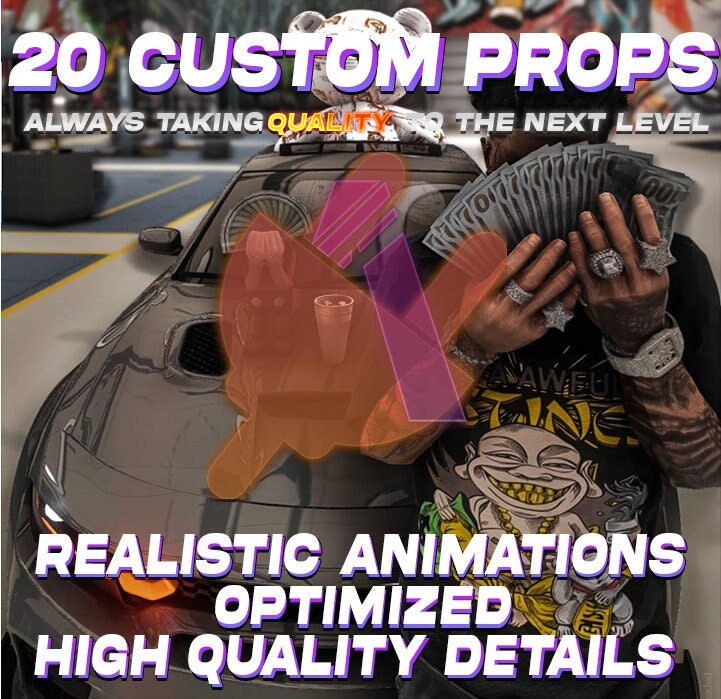 GTA V Prop Pack 20 Props Fivem Ready Optimized Realistic Animations