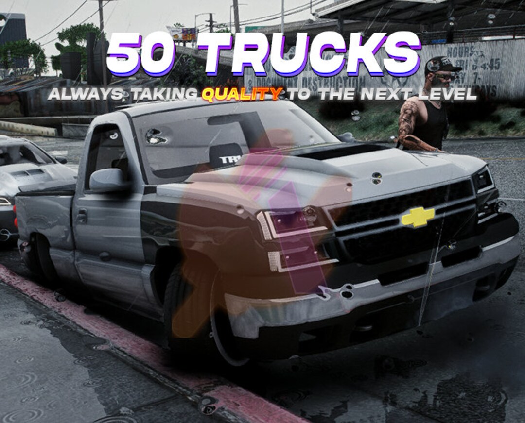 GTA V Vehicle Pack: 50 Trucks Fivem Ready Optimized Custom Engine