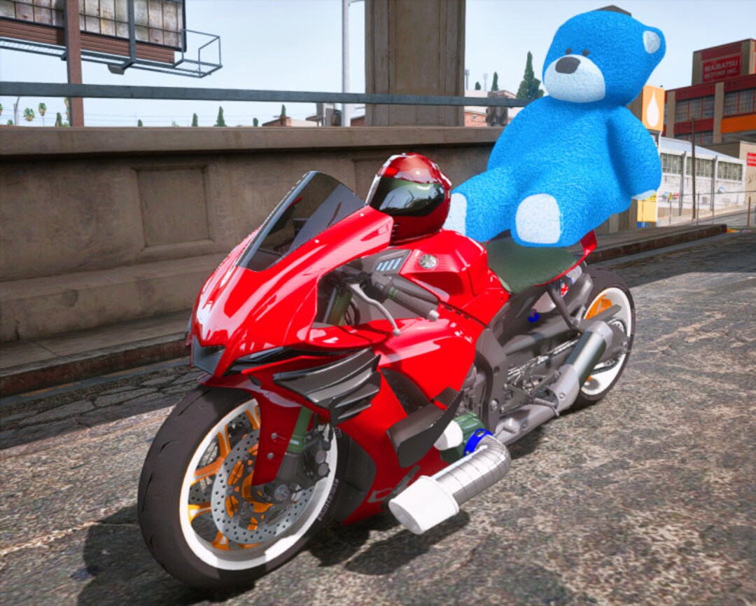 Vehículo en solitario de GTA V: Yamaha R1 con accesorio de osito de ...