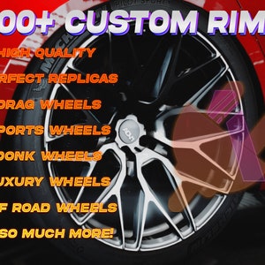 GTA V Wheels Pack: 500+ Custom Rims | FiveM Ready | High Quality | 3.7GB+ | Perfect Replicas | Optimized | 800 USD Value