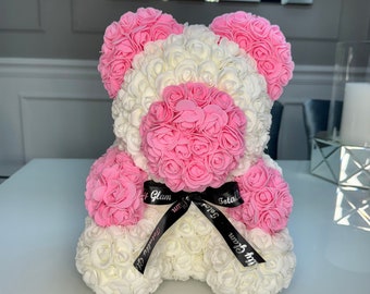 Totally Glam Rose Pink Teddy Bear Birthday, quinceaneras, anniversary, sweet 16, valentines, mothers day