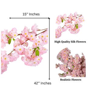 42 inch faux flower stems

cherry blossom branches for home staging

elegant pink office decor

everlasting spring blossoms

ready-made floral arrangement

no maintenance flower branches

forever blooming cherry blossoms

never wilt cherry