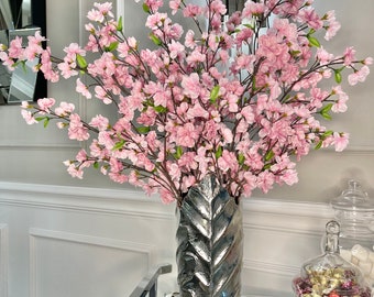 Silk Cherry Blossom Flower Branches Pink, Three 36 Inch Blossom Branches, Wedding, Party, Event, Spring Décor, Japan's National Flower