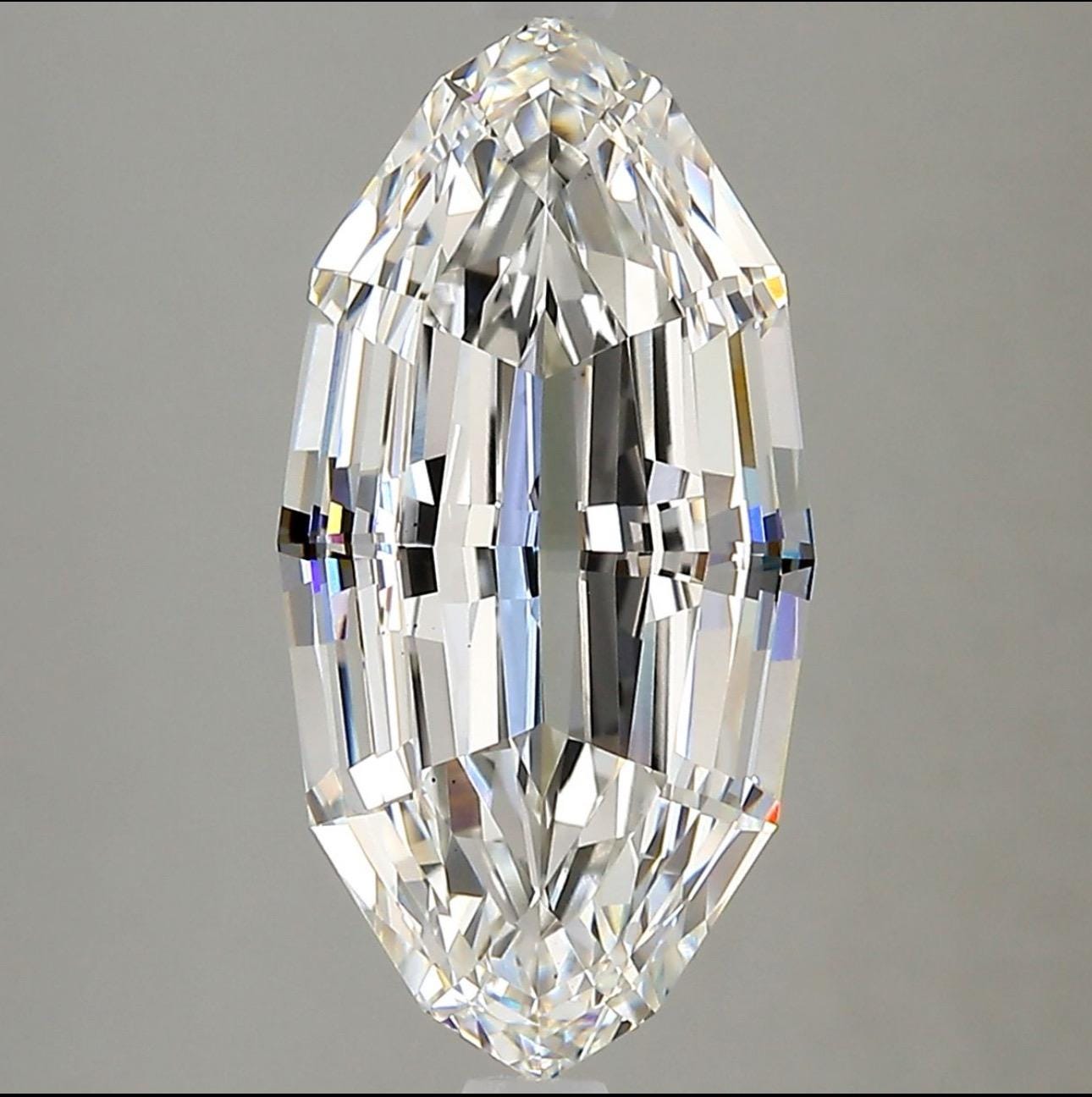 5.12 Carat Marquise Step Cut Moval Lab Grown Diamond, G VS1, IGI Certified