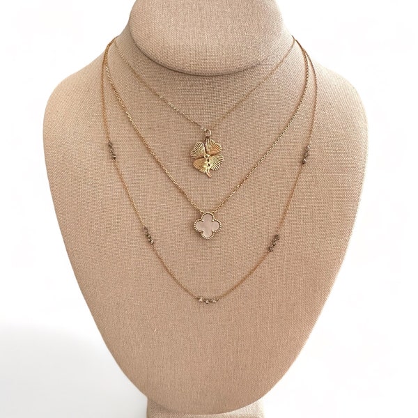 Ready to Ship 14k Yellow Gold Cognac Champagne Drilled, Diamond Station, Adjustable 18", 20" & 22" Necklace