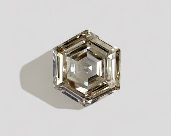 1.35 Carat Champagne Hexagonal Step Cut Lab Grown Diamond (IGI Certified)