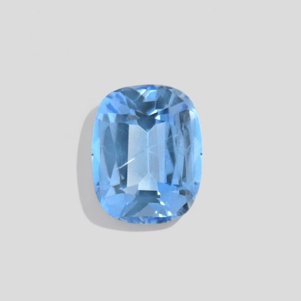 Ready to Ship IGI Certified 4.14 Carat Cushion Cut Natural Blue Beryl from the Maxixe Mines of Brazil