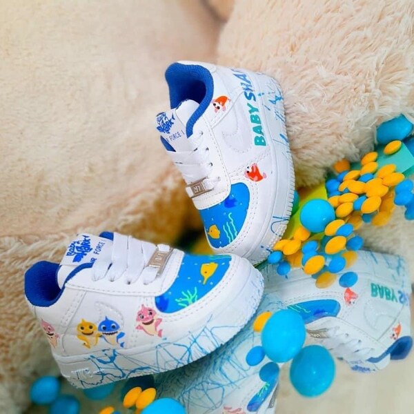 Baby Shark Girl Sneakers Etsy