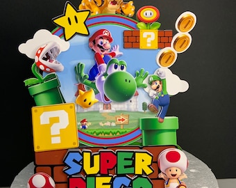 Super Mario Cake topper - Mario topper - Mario bros
