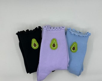 Pack of 3 avocado grip socks for Pilates, Barre, Yoga, or Lagree