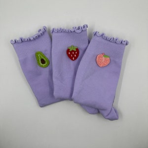 Pack of 3 purple grip socks for Pilates, barre, Lagree or yoga