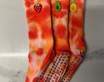 Tie Dye grip socks for Pilates, barre or yoga