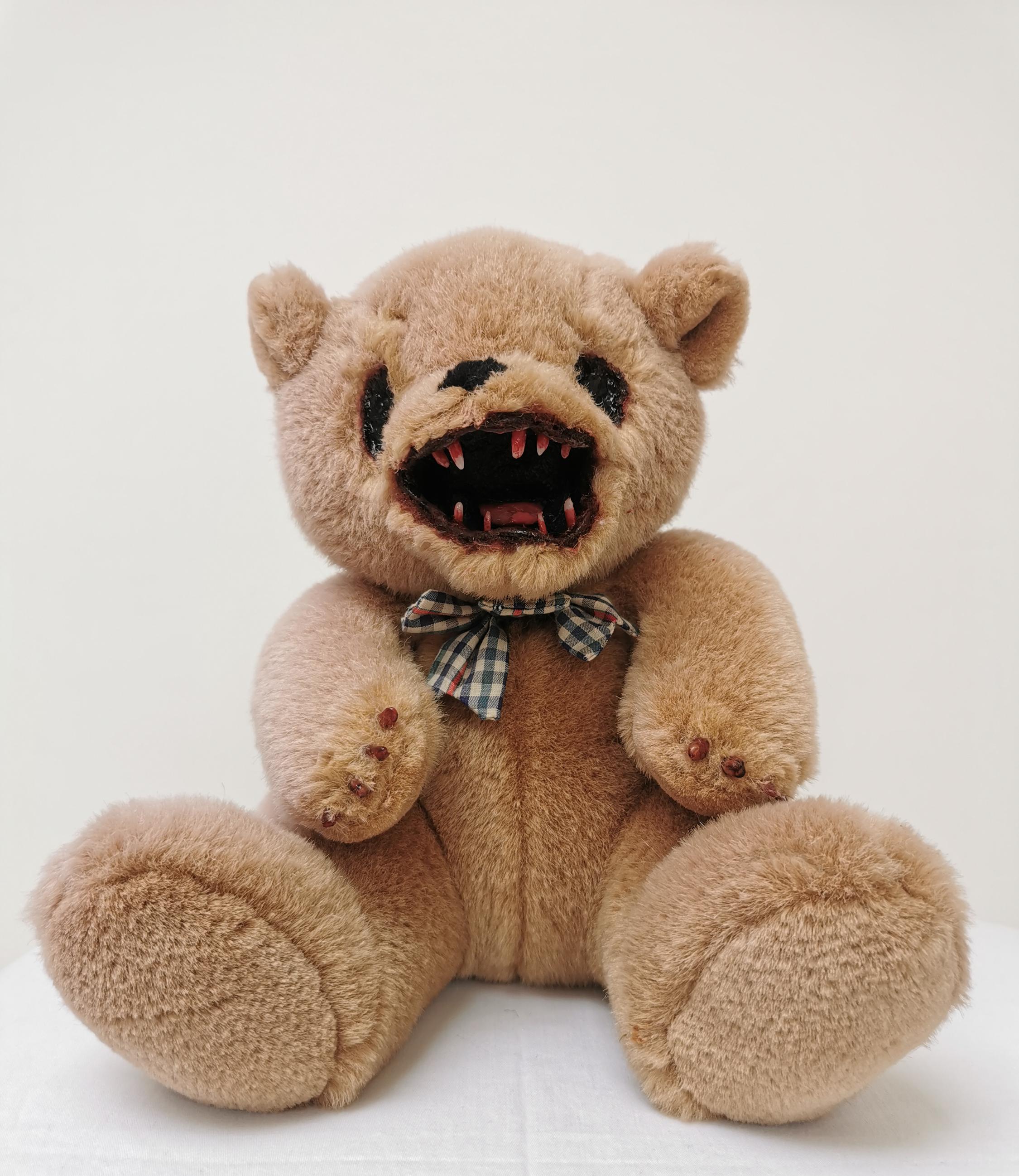 Scary Horror Teddy Bear Upcycled Spooky Plush Scary Collectible Unique Halloween Decor One of a kind Creepy Teddy Bear Etsy Canada