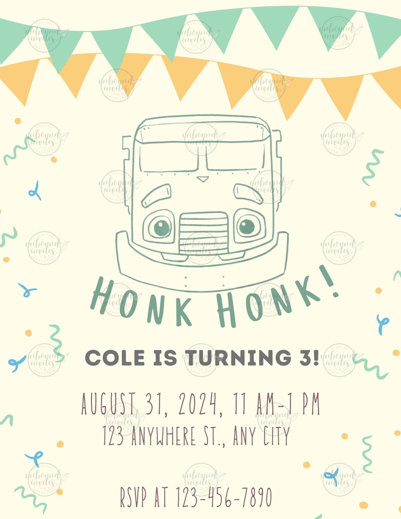 Trash Truck netflix Birthday Invitation - Etsy
