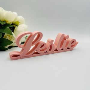 Letrero independiente con nombre personalizado para mesa, nombre personalizado para escritorio, letrero personalizado con nombre de bebé para estante de guardería para dormitorio de niños, letrero con apellido