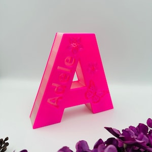 Luz de noche con nombre de bebé, regalo de bautismo para recién nacido, lámpara LED de guardería personalizada, luz de noche con letras para la decoración del dormitorio de los niños, regalo de bautizo