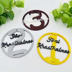Set of custom sports medal 3D printed school medal for sports day events trophy with text for teachers sport events Award medals with ribbon