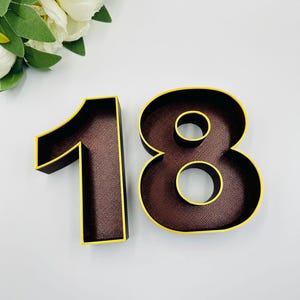 Fillable 8&quot; number tray Birthday decoration Empty charcuterie letter tray Anniversary numbers for party Letters for filling dessert tray
