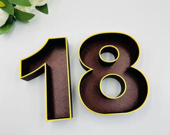 Fillable 8" number tray Birthday decoration Empty charcuterie letter tray Anniversary numbers for party Letters for filling dessert tray