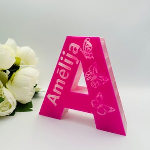 Lámpara LED de guardería personalizada con nombre de bebé, regalo de bautismo para bebé, luz de noche con letras para la decoración del dormitorio de los niños, regalos de bautizo para bebés recién nacidos