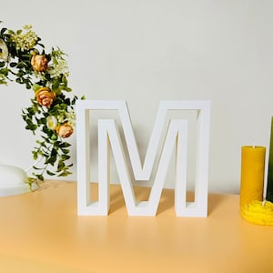 Letras independientes para letrero de mesa de recién casados, regalo de iniciales de pareja para novio, letras grandes del alfabeto para aprender, mesa de té de restaurante