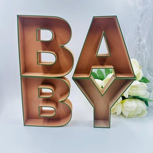 BABY name Fillable letters tray Birthday decoration Empty custom charcuterie tray Anniversary numbers party Letters for filling dessert tray