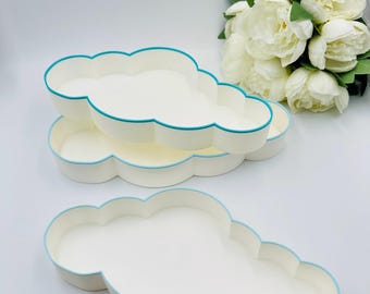 3pcs Cloud Tray Set: Boho Party Decor, On cloud Nine Bridal Shower