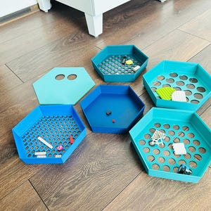 Brick Sifter Tray Set, 5 Layer Sorting Organizer with Cover, Custom Name Option