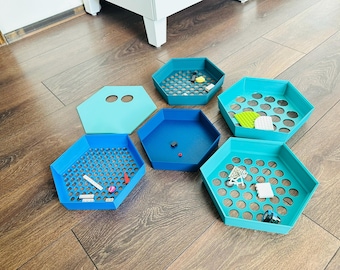 Brick Sifter Tray Set, 5 Layer Sorting Organizer with Cover, Custom Name Option
