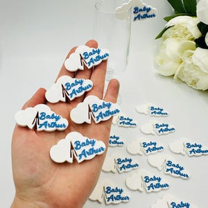 10pcs custom cloud glass toppers On cloud 9 baby boy shower party cloud drink tags for guests Cloud place tags for guests Cloud glass marker