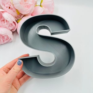 Bandeja de 6" rellenable con letras para embutidos, para golosinas, decoración de mesa de cumpleaños, bandeja de postre vacía con letras, bandeja hueca reutilizable para cartas para oficina
