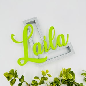 Letrero con letras para guardería con nombre de bebé, decoración independiente con nombre para niños, letrero con nombre para mesa de cumpleaños infantil, letrero con nombre para puerta de dormitorio infantil