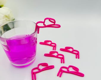 40 cowgirl hat drink markers Western party glass tags Last rodeo bridal shower Guests cocktail toppers Hen party glass charms Cowboy themed