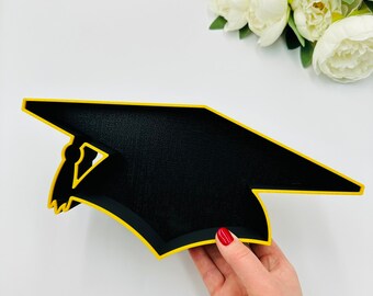 Vassoio a forma di berretto di laurea Decorazioni per feste classe 2024 Vassoio per cappelli di laurea delle scuole superiori per salumi Idee per feste di laurea universitarie per la laurea 2024