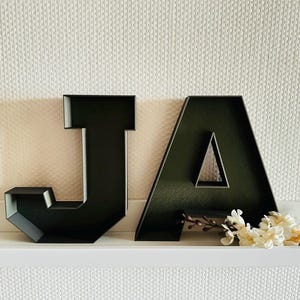 Letras rellenables de 10" Iniciales de recién casados Letras vacías independientes Letras grandes con nombre de bebé Letras vacías Bandeja con iniciales huecas Letras para mesa
