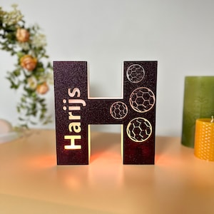 Regalo de Navidad para niños, Lámpara LED de guardería personalizada con nombre, Luz de noche con letras para dormitorio infantil, Regalo de bautizo para recién nacido