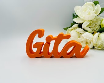 Freestanding name sign: Custom bookshelf sign, Wedding centerpiece