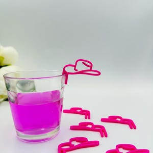 10 segnabicchieri a forma di cappello da cowgirl, etichette per bicchieri da festa western, decorazioni per cocktail per gli ospiti dell'ultimo rodeo, ciondoli per bicchieri da addio al nubilato, tema cowboy