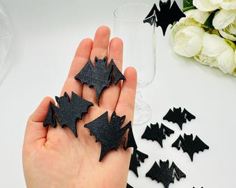 35pcs Bat Drink Charms: Halloween Party Glass Tags