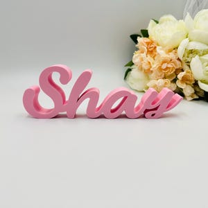 Custom Freestanding Table Sign With Name, Family Name Décor for ...